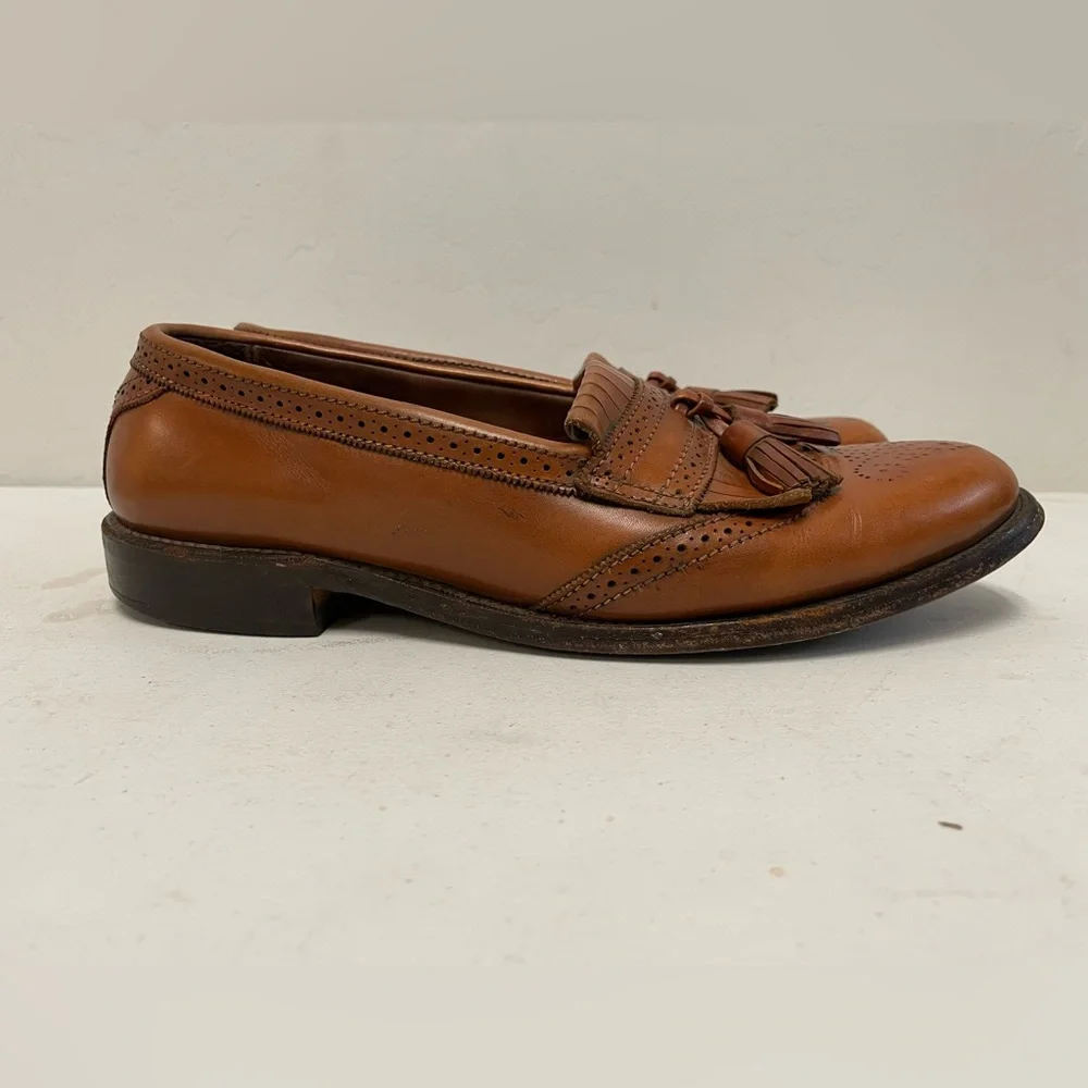 ALLEN EDMONDS Made In USA‎ Bridgeton Tassel Kiltie Loafer in Brown Size 8 C